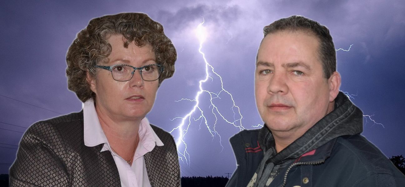 Bürgermeisterin der Gemeinde Weilerswist Anna-Katharina Horst hält an ihrer Klage gegen den Groß-Vernicher Jürgen Schneider fest.  Fotomontage: Breuer