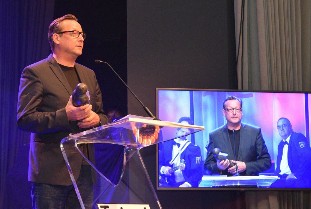 Matthias Brandt bei seiner Dankesrede. Foto: Scholl