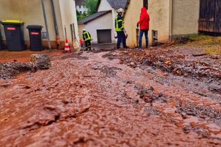 Überschwemungen auch in Meckenbach.