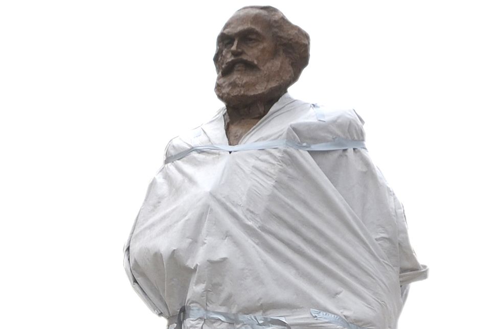 Die Karl-Marx-Statue wird am 5. Mai enthüllt. Foto: Finkenberg/Neumann