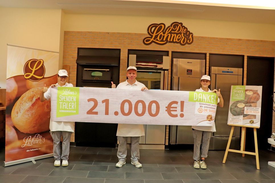 Die "Spendentaler"-Aktion für die "Tafeln" erbrachte 21.000 Euro.