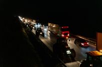 Protestaktion auf der B50 bei Kirchberg.