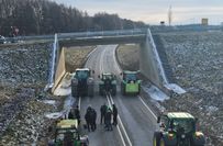Protestaktion am Kreisel der B327 bei Kastellaun.