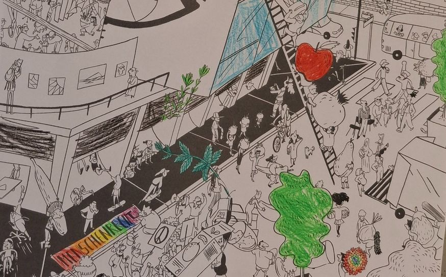 Ein Wimmelbild aus der Grundschule Alf.