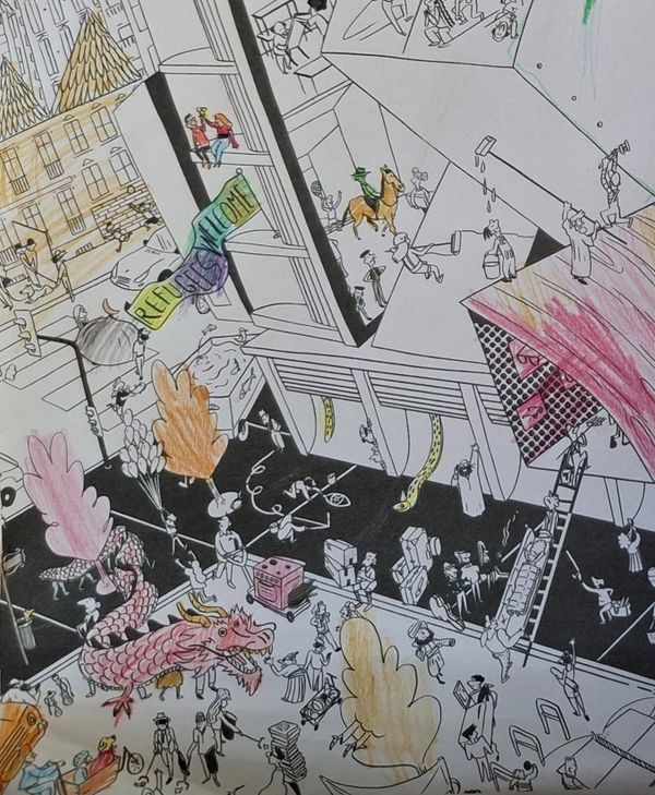 Und schließlich auch ein Wimmelbild aus der Grundschule Bullay.