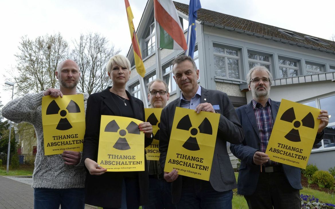 Die Senioren, die das Europaparlament besuchten, zweifeln an der Sicherheit des AKW Tihange. Foto: Mager