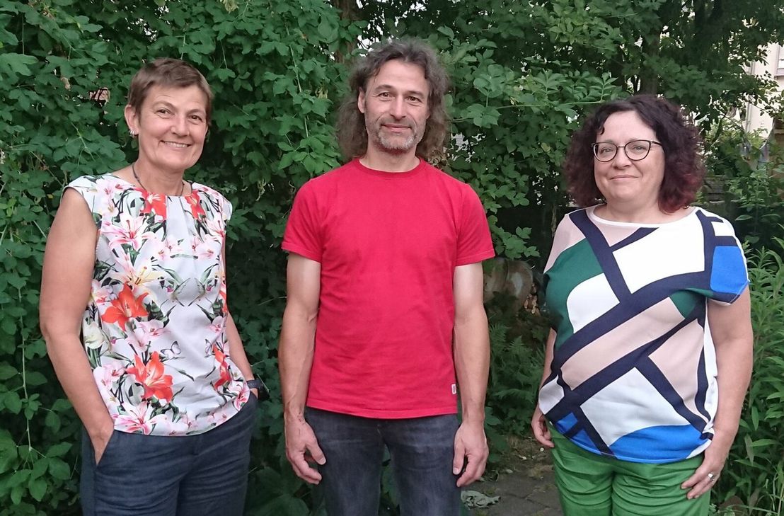 V.l.: Sabine Voigt, Ralf Kauer und Daniela Lukas-von Nievenheim.