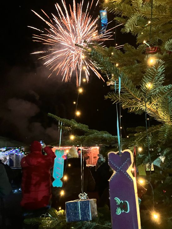 Feuerwerk auf dem Lichterfest in Mackenrodt