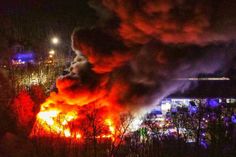 Großbrand im Industriepark Herrstein.