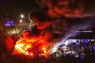 Großbrand im Industriepark Herrstein.