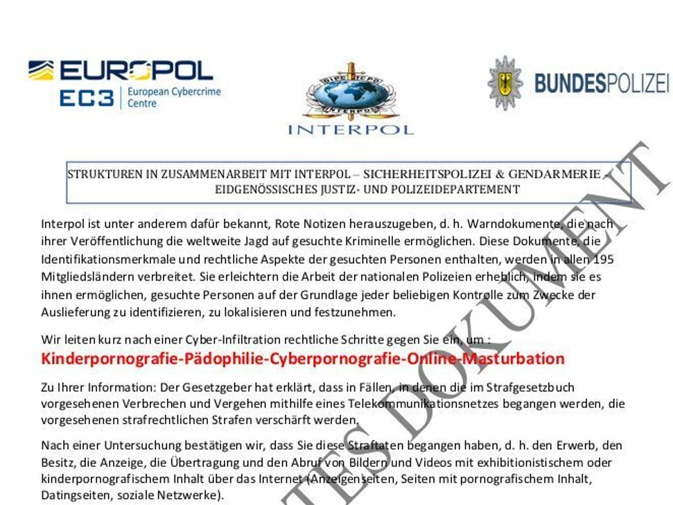 So oder ähnlich sehen die gefälschten Dokumente aus, die Betrüger derzeit per Phishing-Mail versenden.