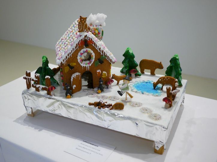 Der Beitrag "Lebkuchentraum" von Anna-Lena (12) und Laura-Marie (10) aus Konz, die in Abwesenheit als Gewinnerinnen der Kategorie "Kinder" gekürt wurden. Foto: Stadtmuseum Simeonstift