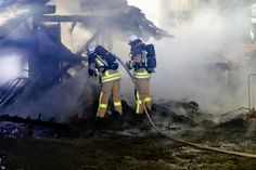 Die Feuerwehr im Einsatz.
