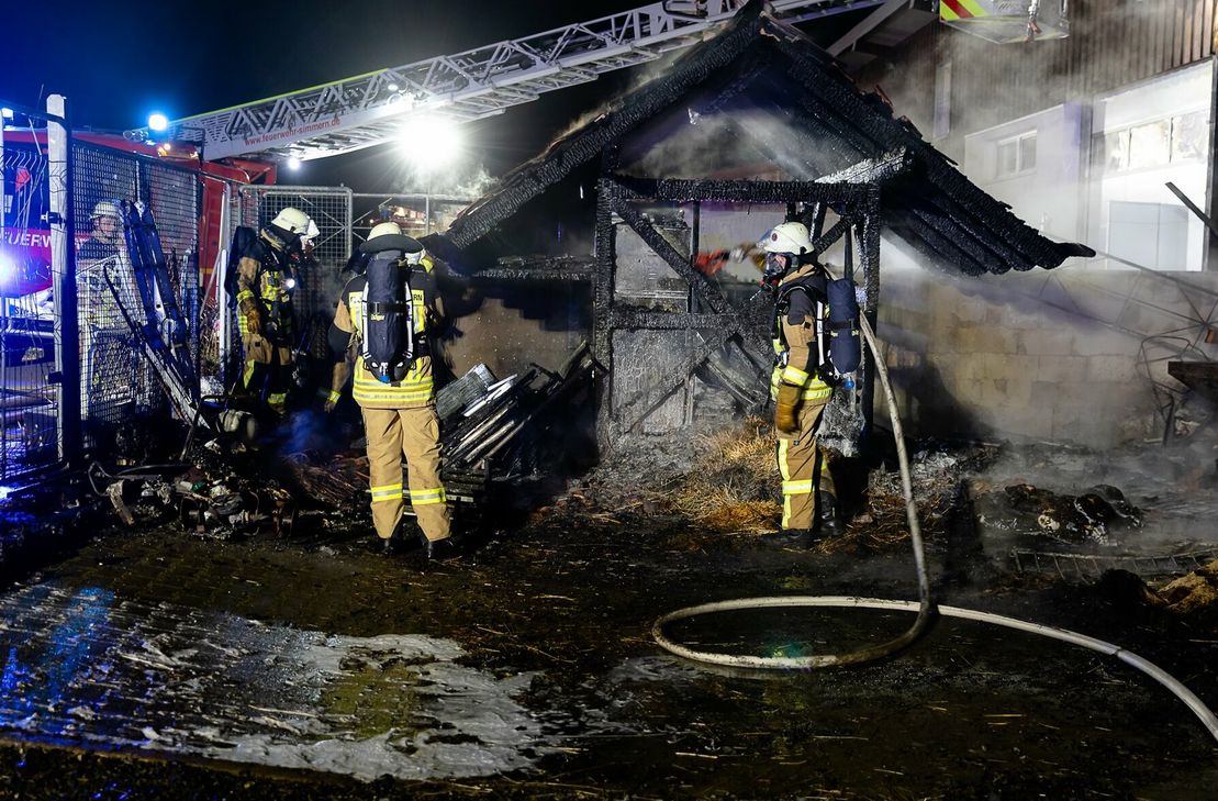 Die Feuerwehr im Einsatz.