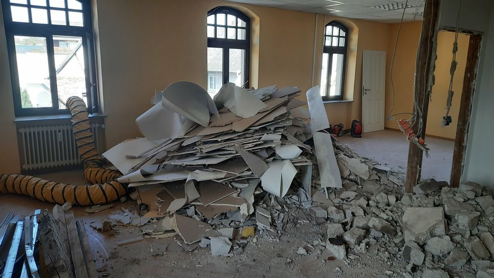 Hier entsteht ein neuer Gruppenraum für die Pilliger KiTa »Löwenzahn«.