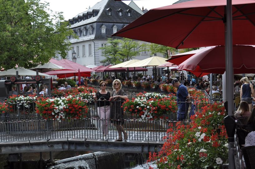 Der Buttermarkt mit in der Innenstadt von Saarburg