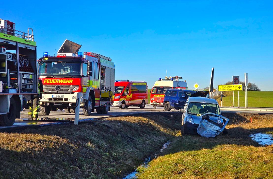 Die Unfallstelle bei Woppenroth.
