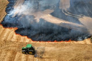 Großer Flächenbrand am Mittag in Hennweiler