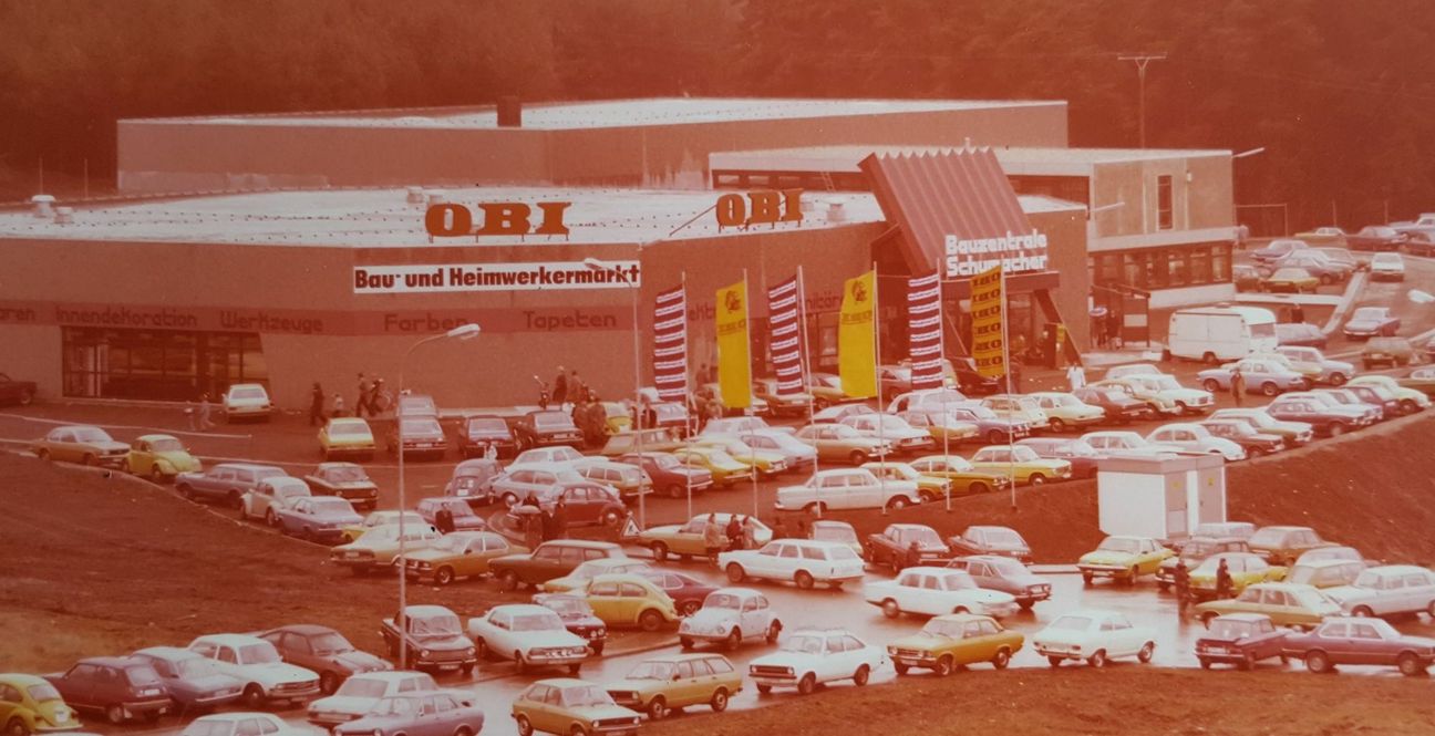 Vor 40 Jahren war OBI mit der Bauzentrale Schumacher der erste Betrieb am Kaller Siemensring.