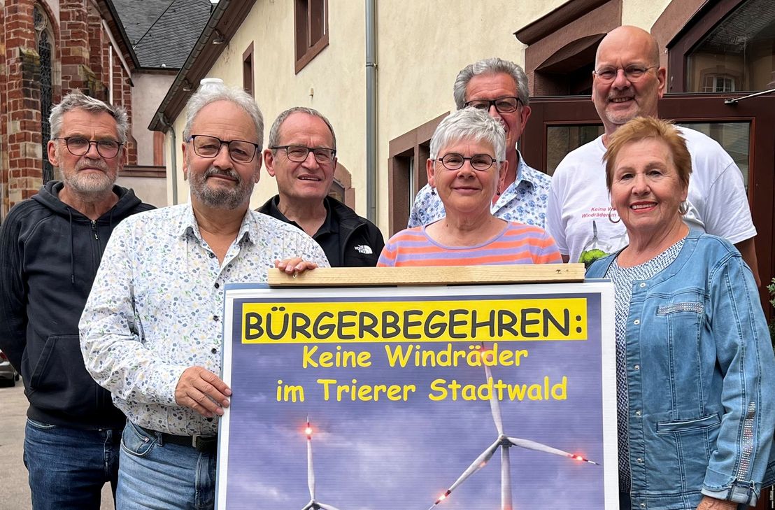 "Keine Windräder im Trierer Stadtwald": das fordern die Bürgerinitiativen Naturschutz Euren/Herresthal, Bürgerverein Pfalzel und Naherholungsgebiet Auf der Bausch