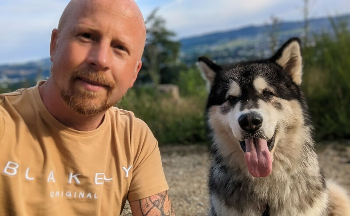 Frostie und sein Herrchen