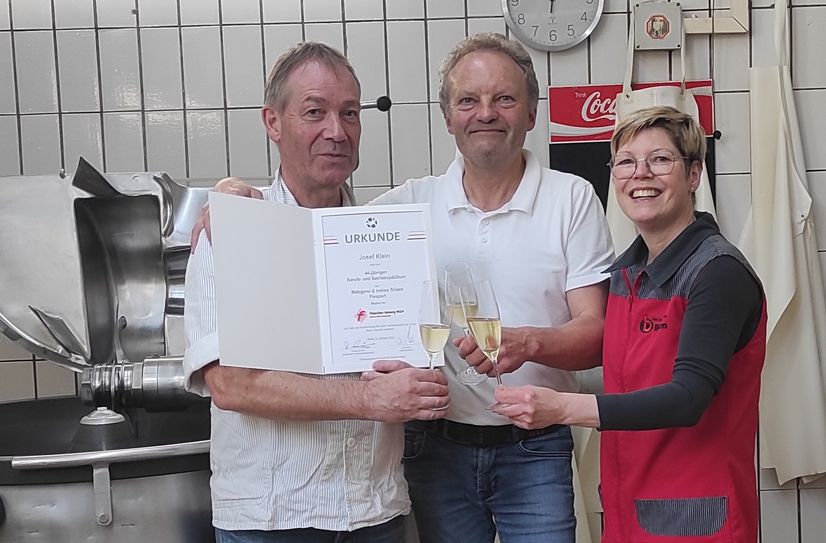 Josef Klein (links) mit Judith und Georg Bösen.