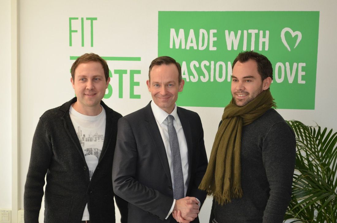 Jetzt auch ein "Fittaster": Wirtschaftsminister Volker Wissing überzeugt das innovative Konzept. Foto: Reiprich