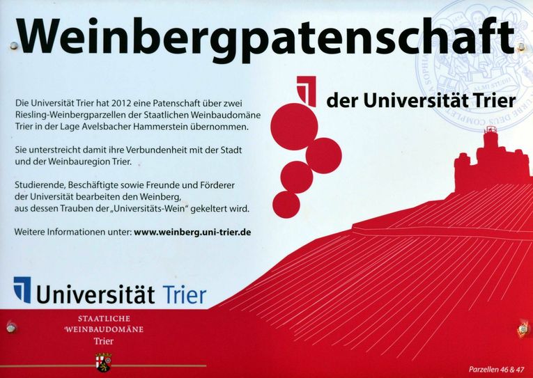 Thiels Burg ziert das Etikett des Uni-Weins. Foto: FF