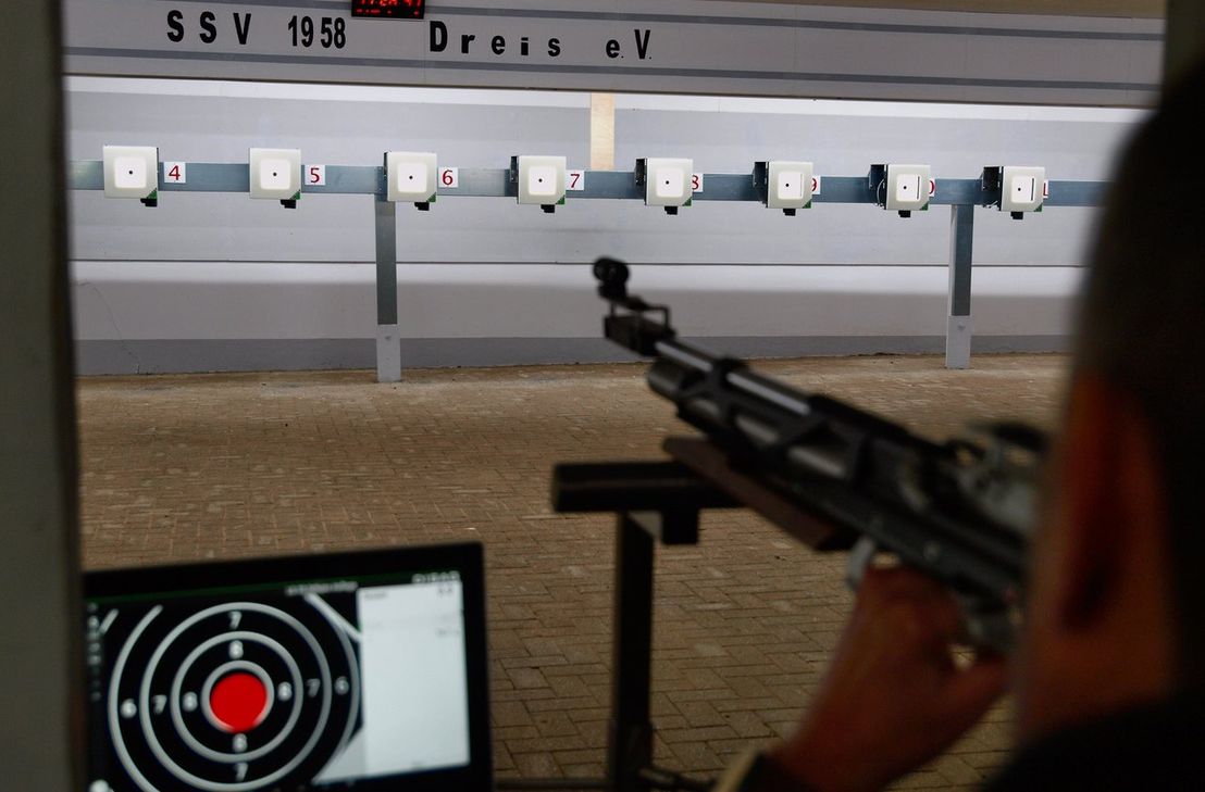 Digitale Trefferanzeige: Der SSV-Dreis verfügt über eine der modernsten Schießanlagen im Bezirk.