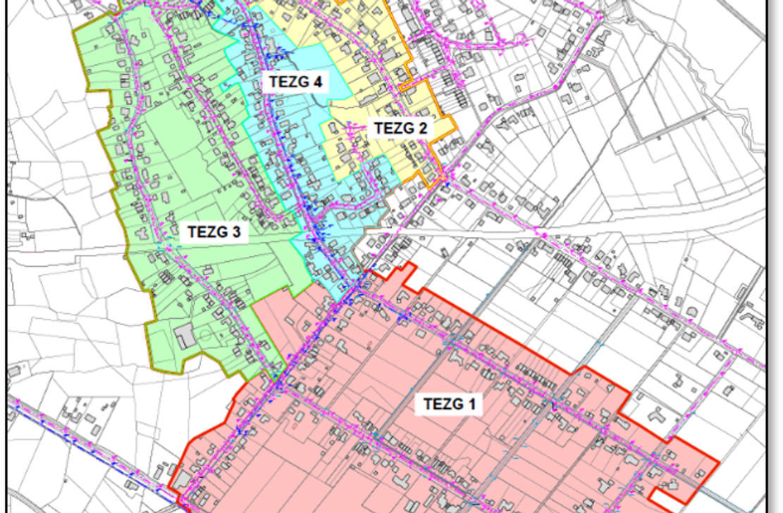 Die Reihenfolge der umzubauenden Gebiete zur Trennung der Kanalsysteme auf Roetgener Gemeindegebiet steht fest, jedoch nicht die detaillierte Abwicklung im Gebiet selber. Die Einzugsgebiete sind dem beigefügten Lageplan zu entnehmen.