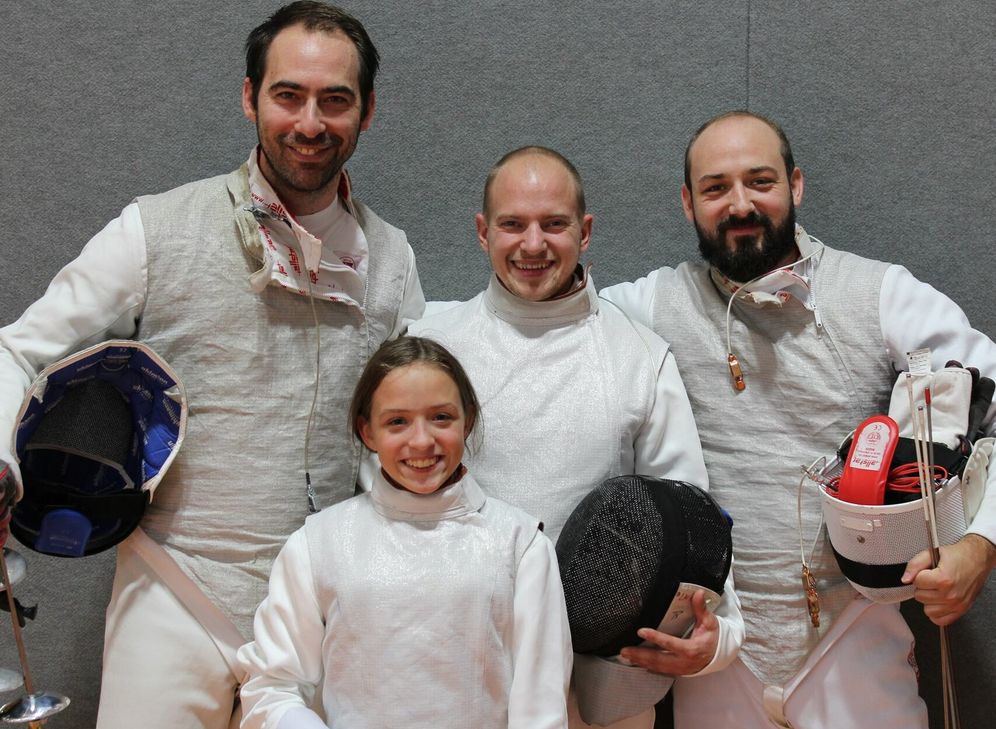So sehen Sieger aus: Julius Herzhoff, Thimo Heinrich, Andres De La Concha Zindel und Isabella Fanta vertraten den SFC erfolgreich in Mainz.