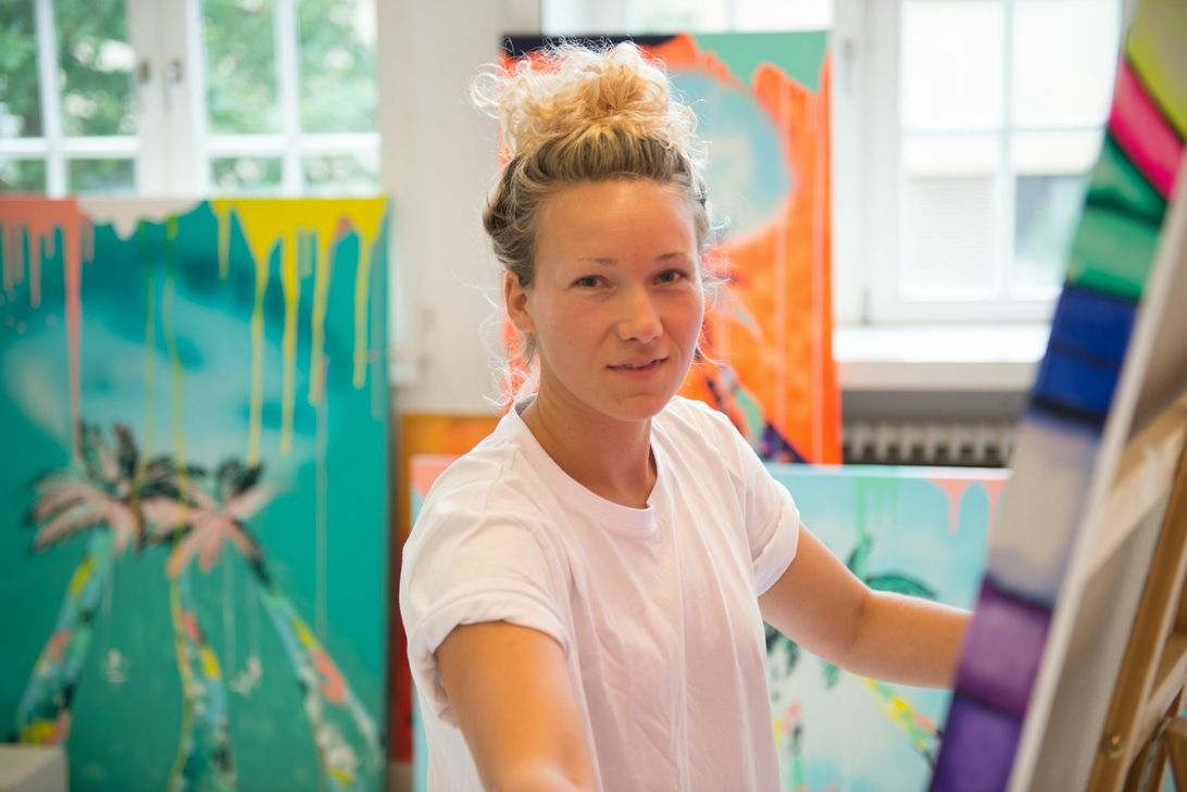 Die ehemalige Fußballnationalspielerin Josephine Henning zeigt ab dem 28. Oktober ihre Werke im Frankenturm. Foto: Josephine Henning