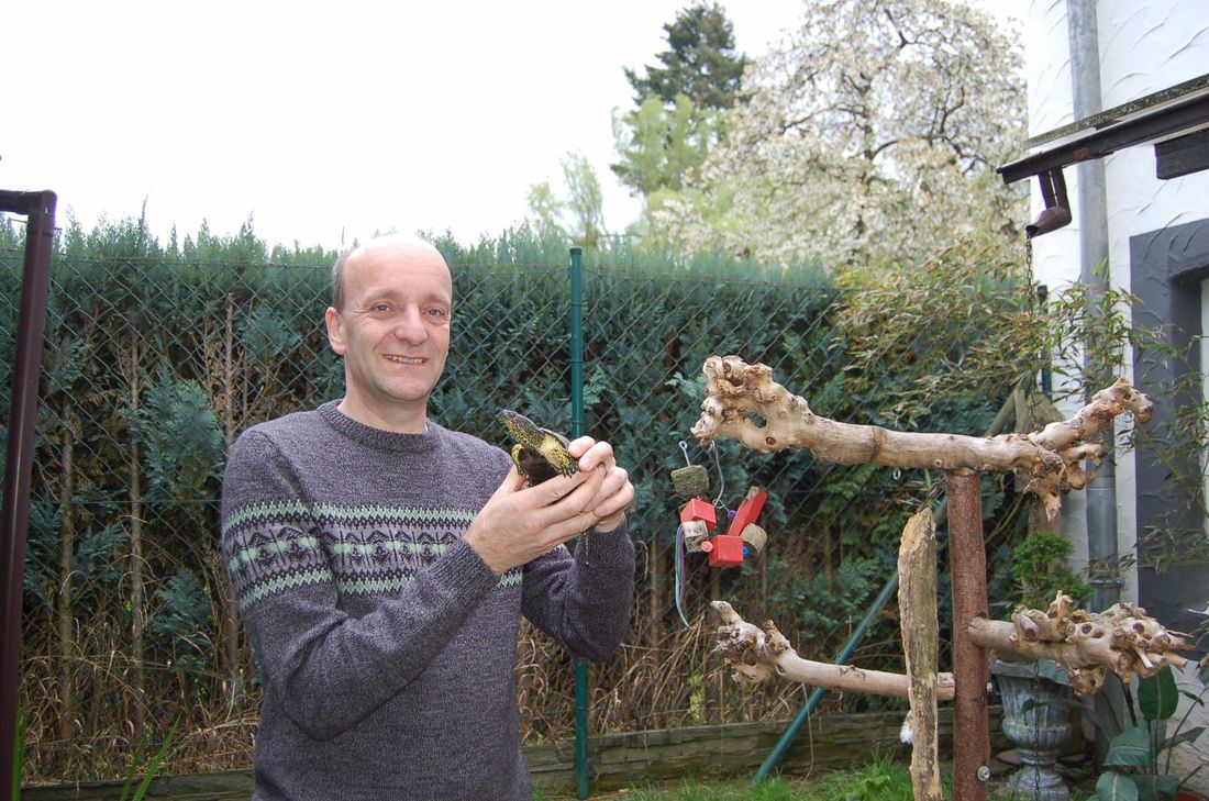 Jürgen Meyer mit einem seiner Schützlinge...