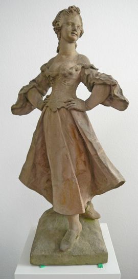 Figur "Tänzerin", Sandstein, um 1760. Foto: Stadtmuseum Simeonstift Trier