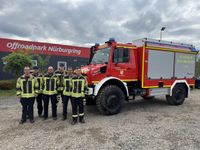 Auf dem Offroadpark Nürburgring trainierten Angehörige der Freiwilligen Feuerwehr Idar-Oberstein mit dem TLF-3000 W den Einsatz in unwegsamem Gelände