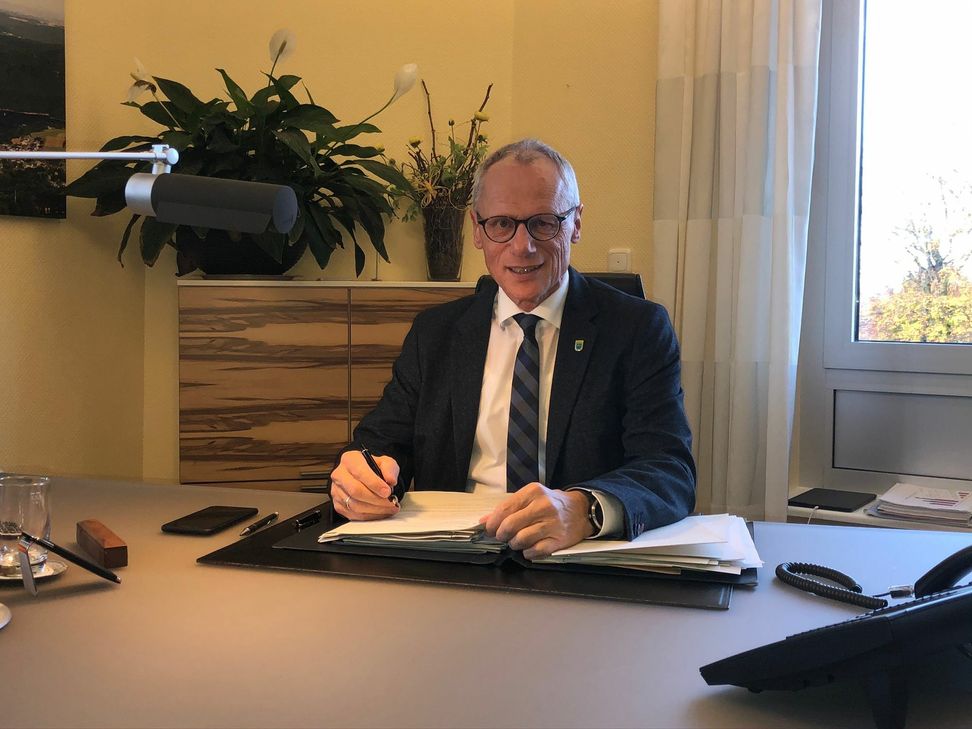 Bürgermeister Karl-Heinz Hermanns tritt nach elf Jahren an der Spitze der Gemeinde Simmerath im Oktober 2020 in Ruhestand. Foto: T. Förster