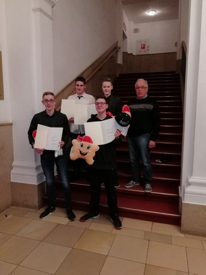 V.l.n.r.: Maximilian Krugmann, Paul Petruch, Jonas Schmoll, Jonas Köhl und Günther Quint