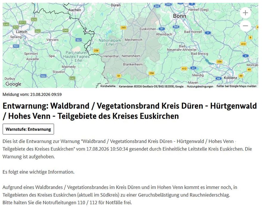 Entwarnung