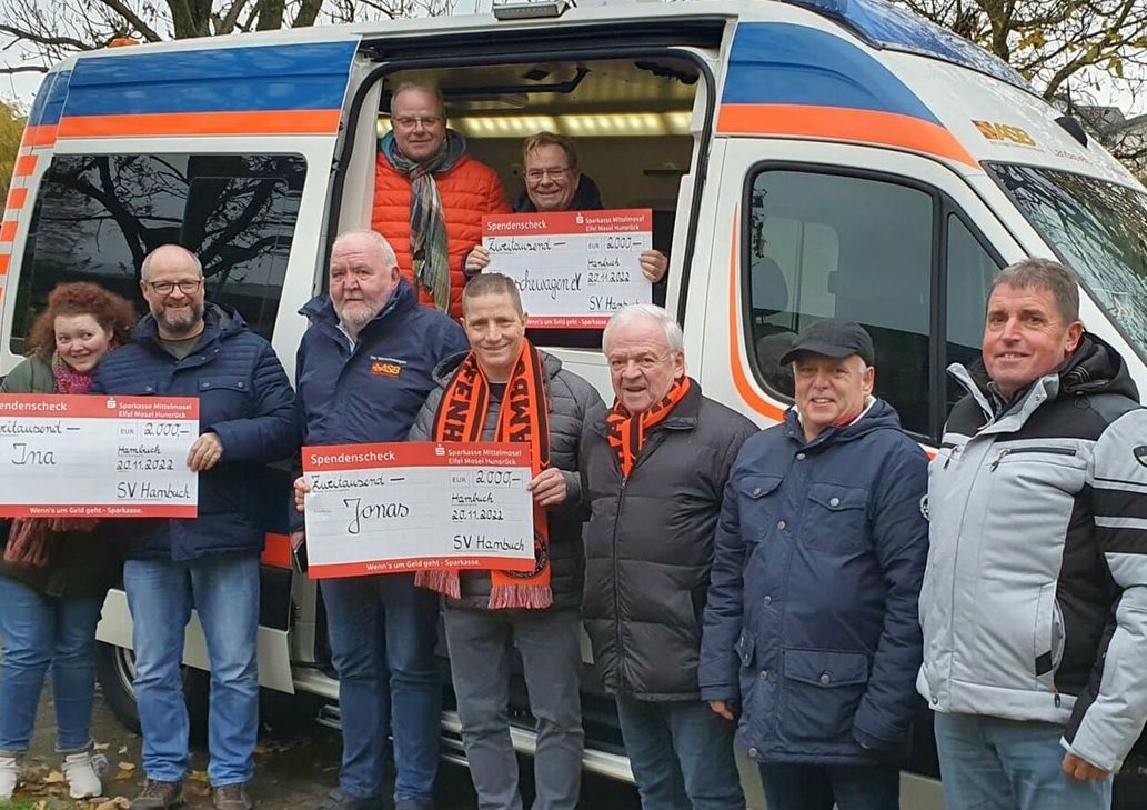 Der SV Hambuch konnte insgesamt Spenden in Höhe von 6.000 Euro übergeben.