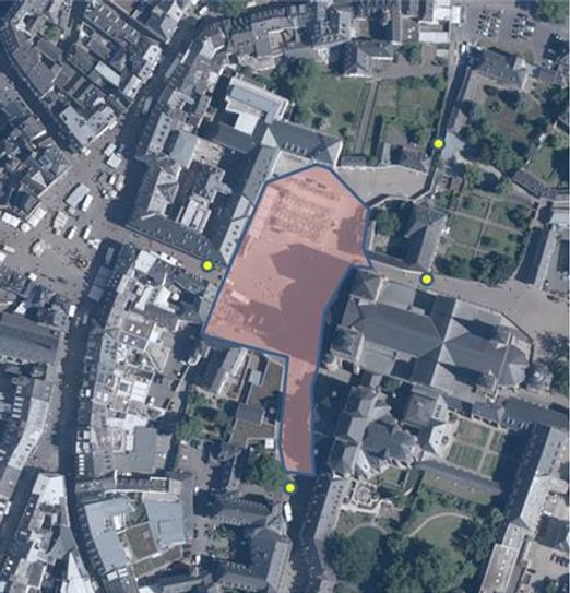 Videoüberwachung im Bereich des Domfreihofes. Foto: Polizei