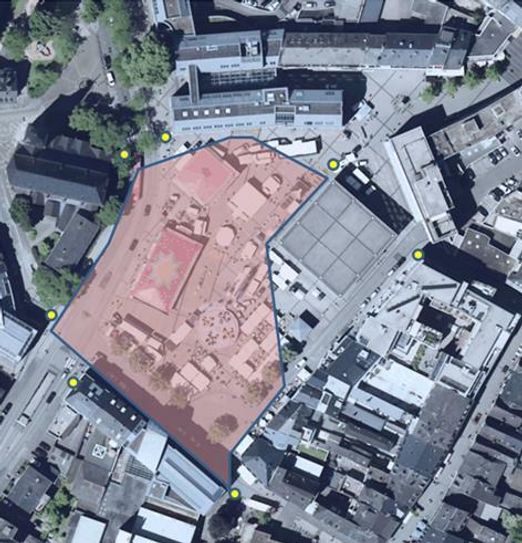 Videoüberwachung im Bereich des Viehmarktplatzes. Foto: Polizei