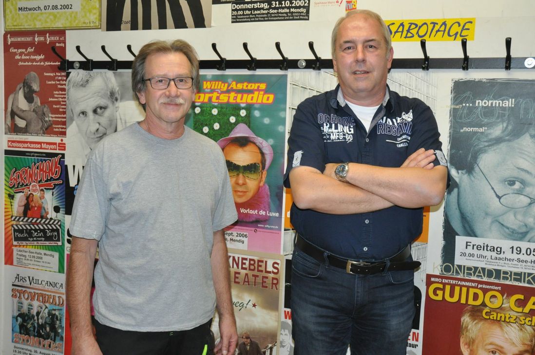 Männer der ersten KulTour-Stunde: Cheftechniker Ernst Adams (links) und Frank Neideck.