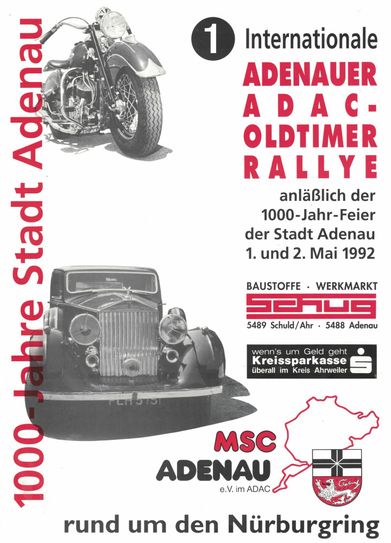 Mit der "Int. Adenauer ADAC Oldtimer-Rallye" am 1. und 2. Mai 1992 fing alles an. Foto: MSC Adenau