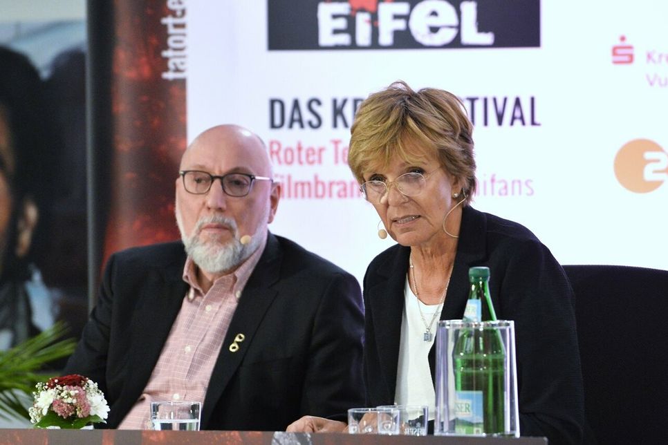 Schauspielerin Ulrike Kriener bei der Lesung des Deutschen Kurzkrimi-Preises 2019.
