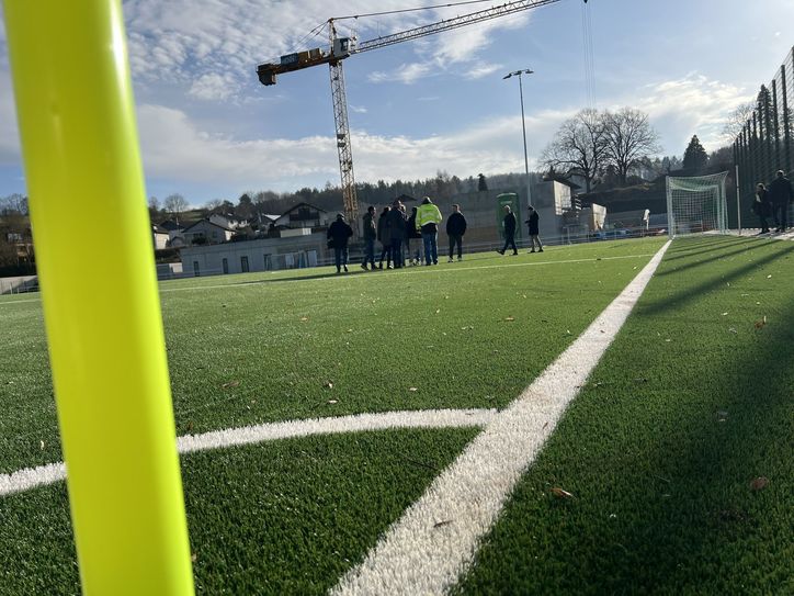 Blich auf die "Großbaustelle" im Hintergrund.