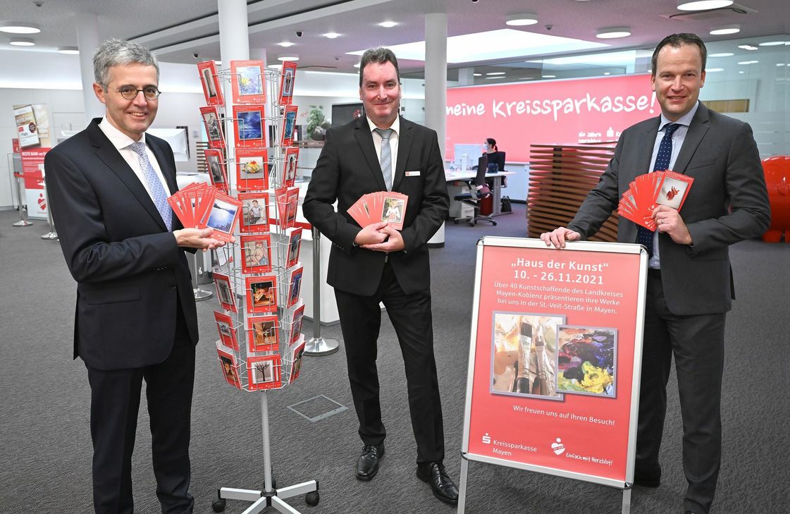 V. l.: Karl-Josef Esch, Klaus Wermes und Christoph Weitzel. Foto KSK Mayen/Ralph Künzel
