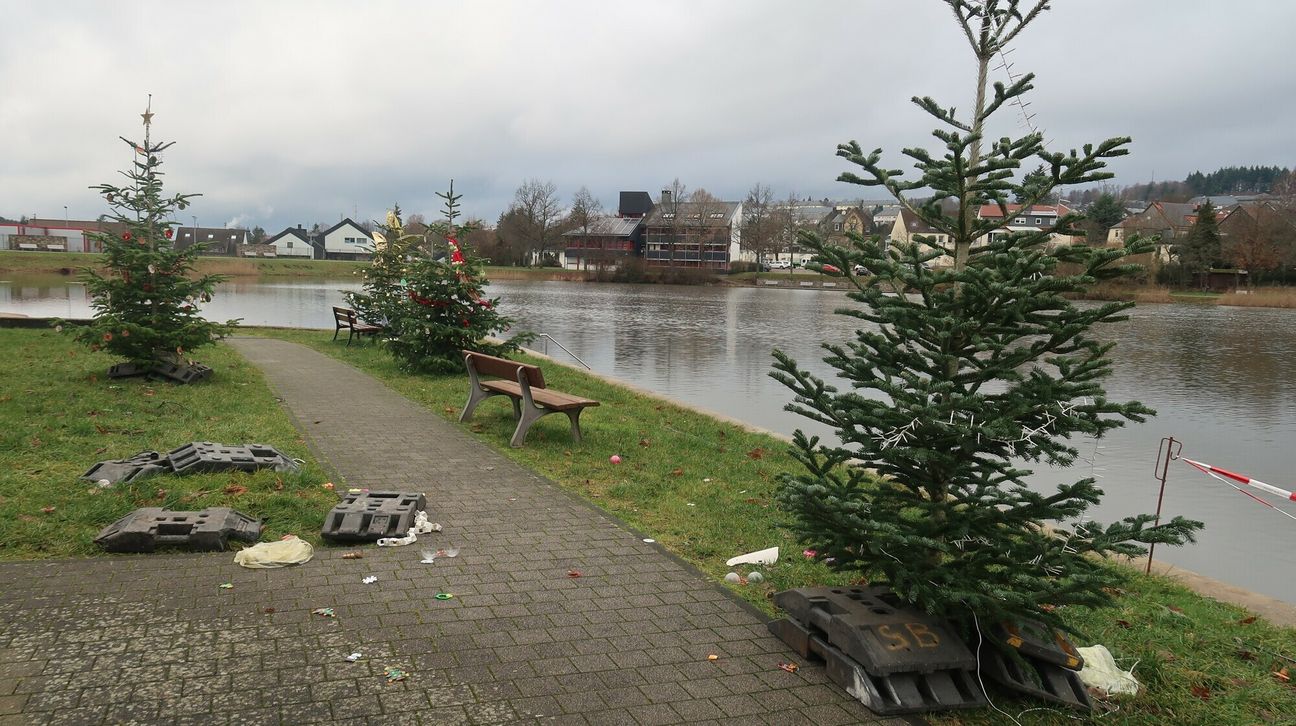 Verwüstungen am Badesee Baumholder