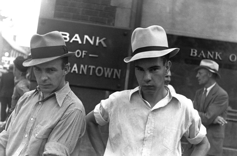 Walker Evans, Main Street, Morgantown, West Virginia, 1935