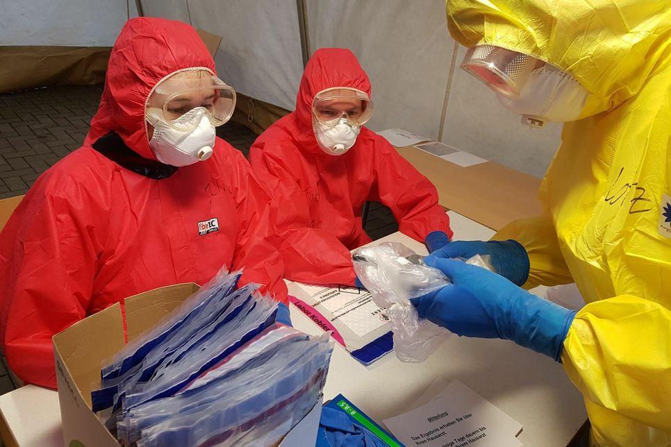 Bis zu 100 Personen wurden in der Teststation in Cochem in den beiden letzten Wochen täglich untersucht. Ab kommenden Montag könnten es deutlich mehr werden. Foto: Technische Einsatzleitung (TEL) Landkreis Cochem-Zell.
