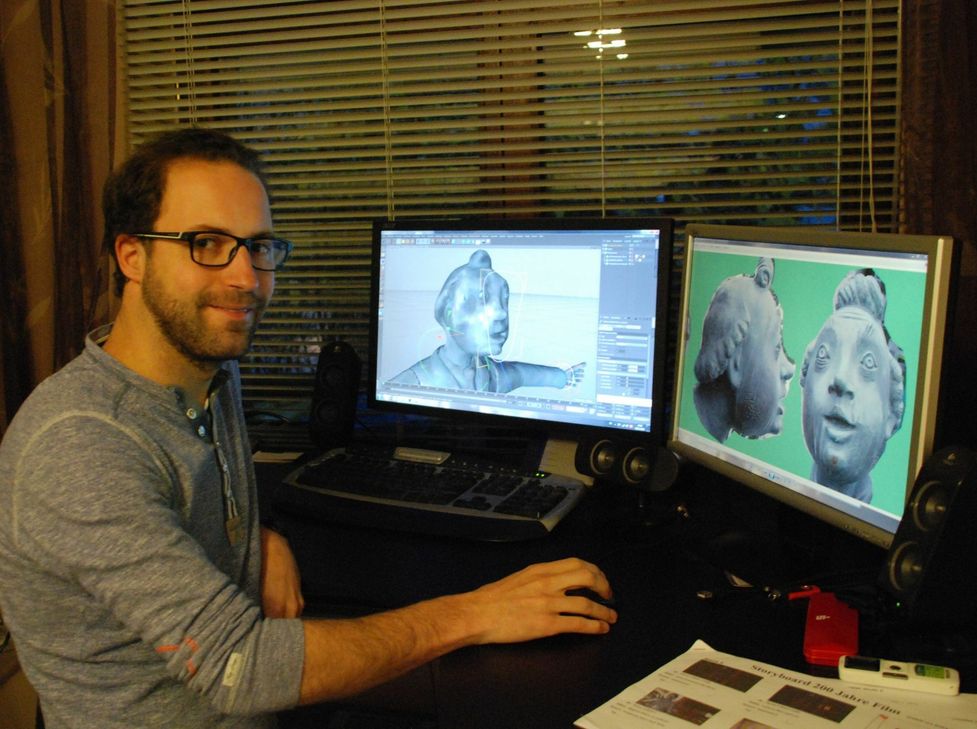 Anhand selbst aufgenommener Fotos baute André Weber eine virtuelle Versions des Amtsboten. Foto: Tim Nolden